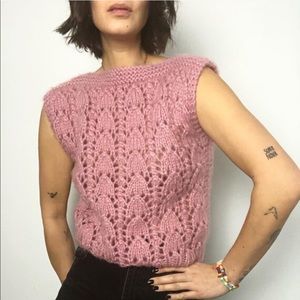 Vintage mauve knit tank
